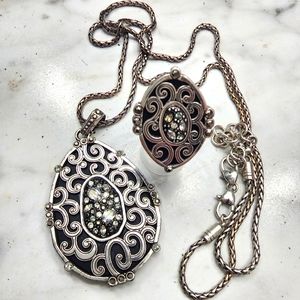 Brighton crystal necklace and ring set